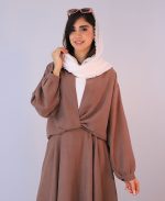 شومیز | مدل شومیز سیلک ملیسا کد 10118- قهوه ای - Image 2