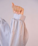 شومیز | مدل شومیز مزونی یقه دراپه کد 1080- طوسی - Image 3