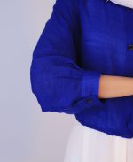 شومیز | مدل شومیز وال بالنی کد 10122 – آبی - Image 3