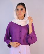 شومیز | مدل شومیز وال بالنی کد 10122 – بنفش - Image 2