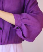 شومیز | مدل شومیز وال بالنی کد 10122 – بنفش - Image 3
