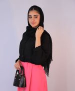 شومیز | مدل شومیز وال بالنی کد 10122 – مشکی - Image 2