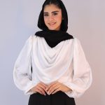 شومیز | مزونی یقه دراپه کد 1080- سفید