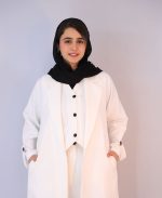 مانتو | مدل اورکت ماندانا کد 1046 – سفید - Image 2