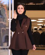 مانتو | عروسکی آنیتا کد 1051 – قهوه ای - Image 2