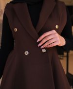 مانتو | عروسکی آنیتا کد 1051 – قهوه ای - Image 3
