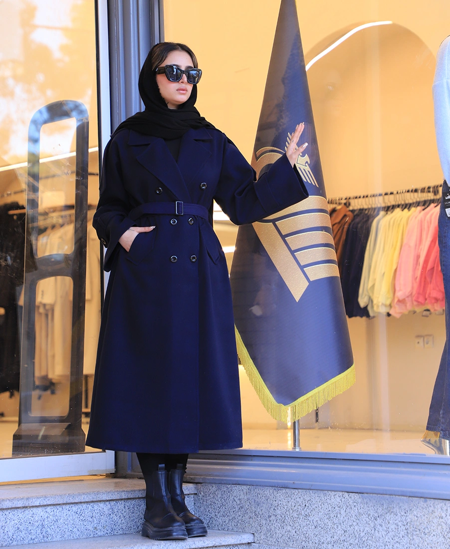 مانتو مدل اورکت دنیز کد 10139 – سرمه ای مانتو | مدل اورکت دنیز کد 10139 – سرمه ای - Image 1