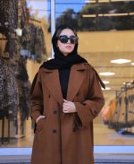 مانتو | مدل اورکت دنیز کد 10139 – قهوه ای - Image 3