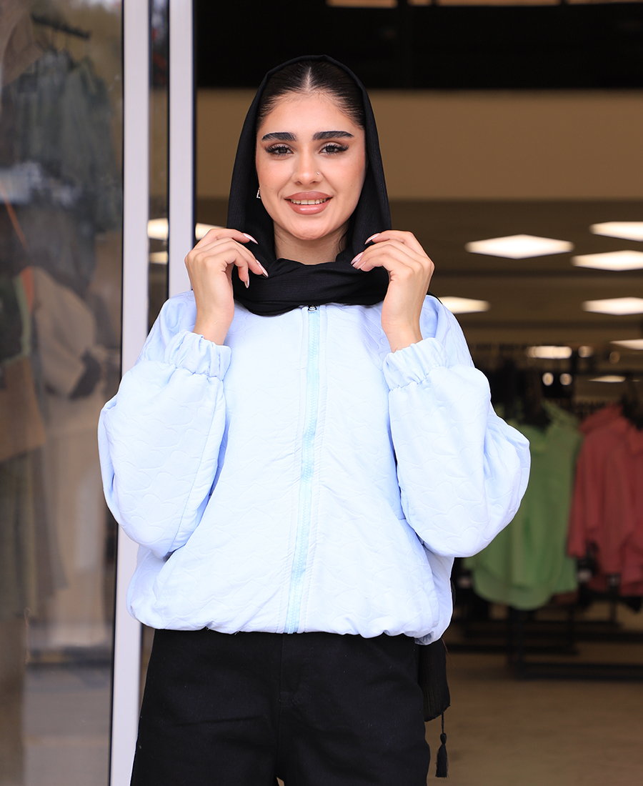 مانتو مدل بامبر قلبی کد 10137 – آبی (3) مانتو | مدل بامبر قلبی کد 10137 – آبی - Image 1