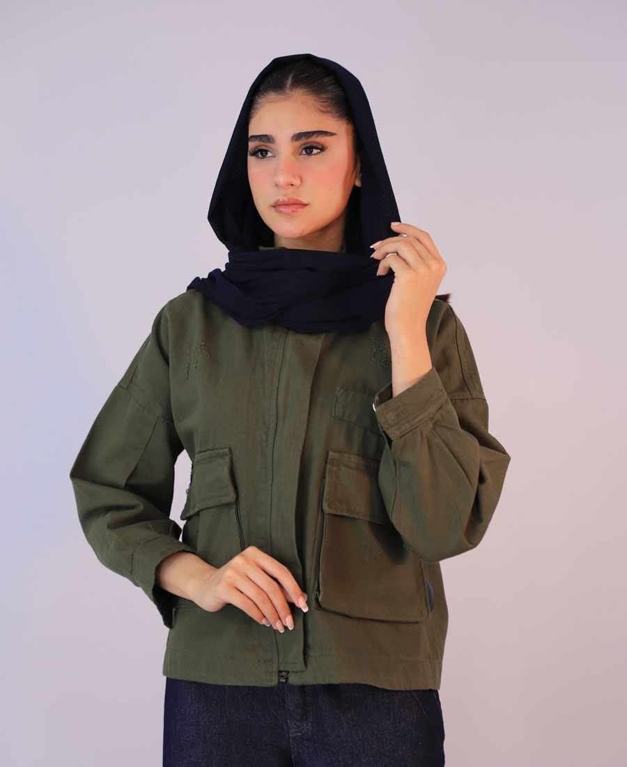 مانتو مدل بامبر کتان کد 10127– سبز لجنی (2) مانتو | مدل بامبر کتان کد 10127– سبز لجنی - Image 1
