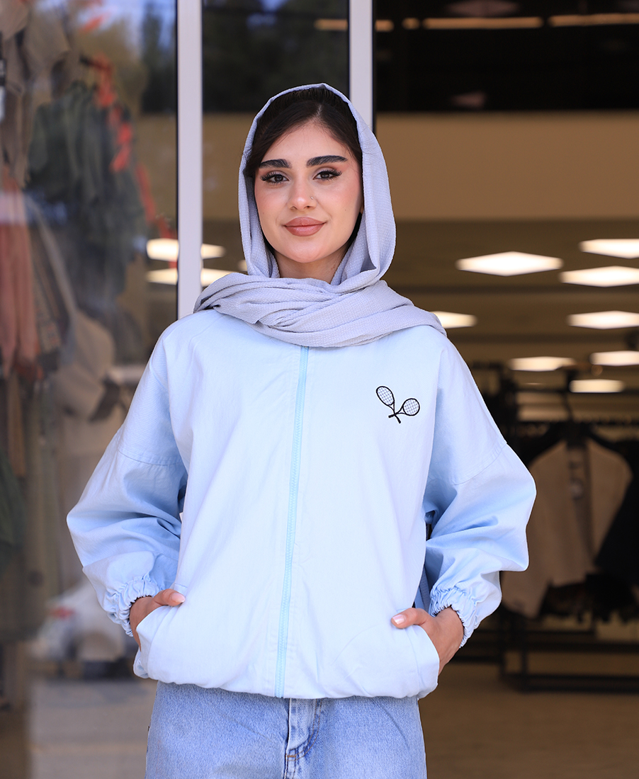 مانتو مدل بامبر گلدوزی تنیسی کد 10134 – آبی مانتو | مدل بامبر گلدوزی تنیسی کد 10134 – آبی - Image 1