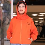 مانتو | مدل بامبر گلدوزی تنیسی کد 10134 – نارنجی