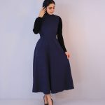 مانتو | مدل ماکسی بشری کد 10120 - سرمه ای