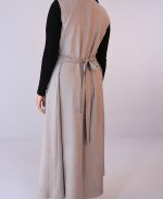 مانتو | مدل ماکسی بشری کد 10120 - طوسی - Image 3