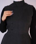 مانتو | مدل ماکسی بشری کد 10120 - مشکی - Image 3