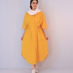 مانتو | مدل ماکسی لینن کد 10129 - زرد