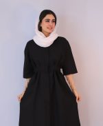مانتو | مدل ماکسی لینن کد 10129 - مشکی - Image 2