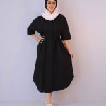 مانتو | مدل ماکسی لینن کد 10129 - مشکی
