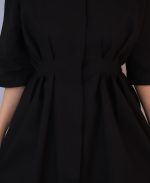 مانتو | مدل ماکسی لینن کد 10129 - مشکی - Image 3