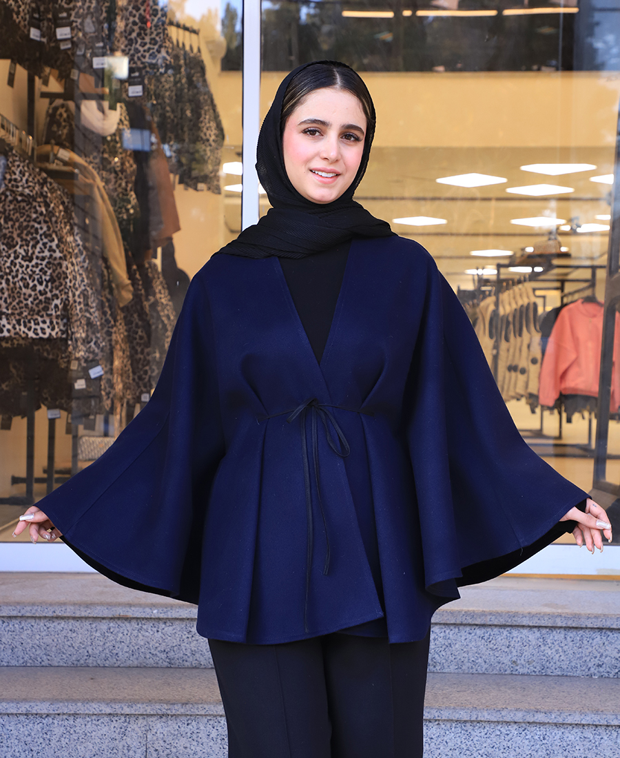 مانتو مدل پانچ فوتر کد 10141 – سرمه ای مانتو | مدل پانچ فوتر کد 10141 – سرمه ای - Image 1