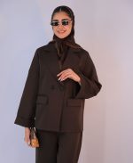 ست | مدل ست زیلان کد 1054 – قهوه ای - Image 2