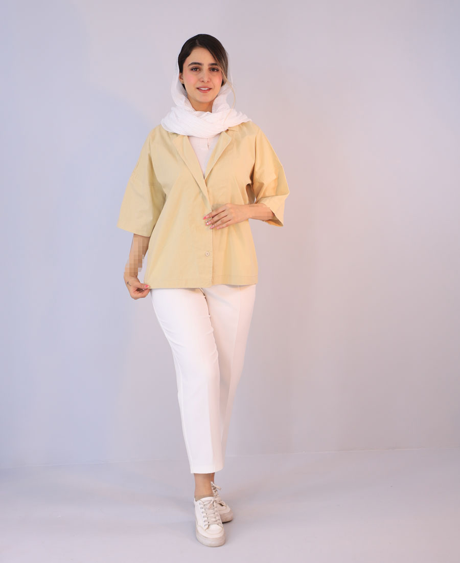 کت لینن کد 10101 – کرم کت | لینن کد 10101 – کرم - Image 1