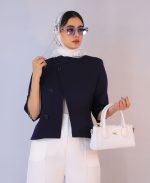 کت| مدل کت بلیزر گابرینا کد 10117- سرمه ای