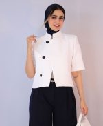 کت| مدل کت بلیزر گابرینا کد 10117- سفید