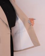 کت | مدل کت مایسا کرپ کد 10128 - خاکی - Image 3