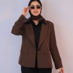 کت | مدل کت مایسا کرپ کد 10128 - قهوه ای
