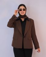 کت | مدل کت مایسا کرپ کد 10128 - قهوه ای