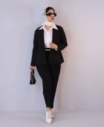 کت | مدل کت مایسا کرپ کد 10128 - مشکی - Image 2