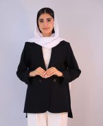کت | مدل کت یقه بلیزر کد 1091 – سرمه ای