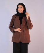 کت | مدل کت یقه بلیزر کد 1091 – قهوه ای